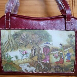Vintage Custom Made Genuine Leather Bag Purse NEW!